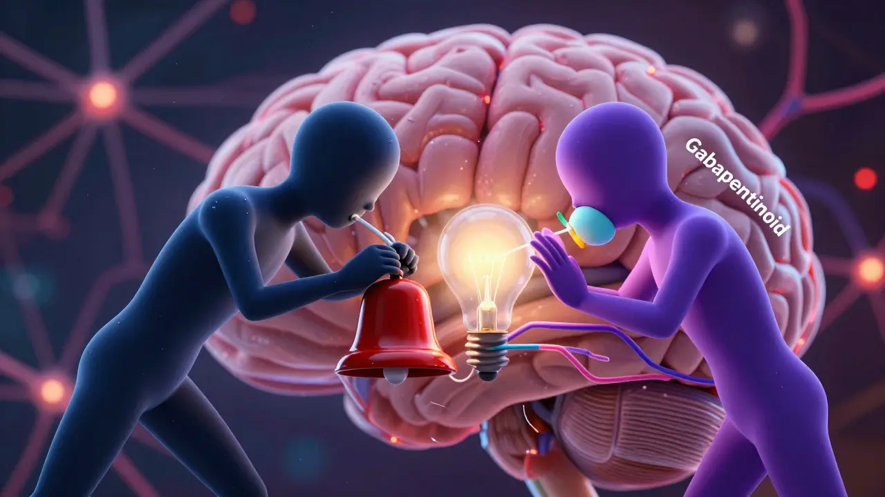Animated brain showing drug interaction suppressing breathing