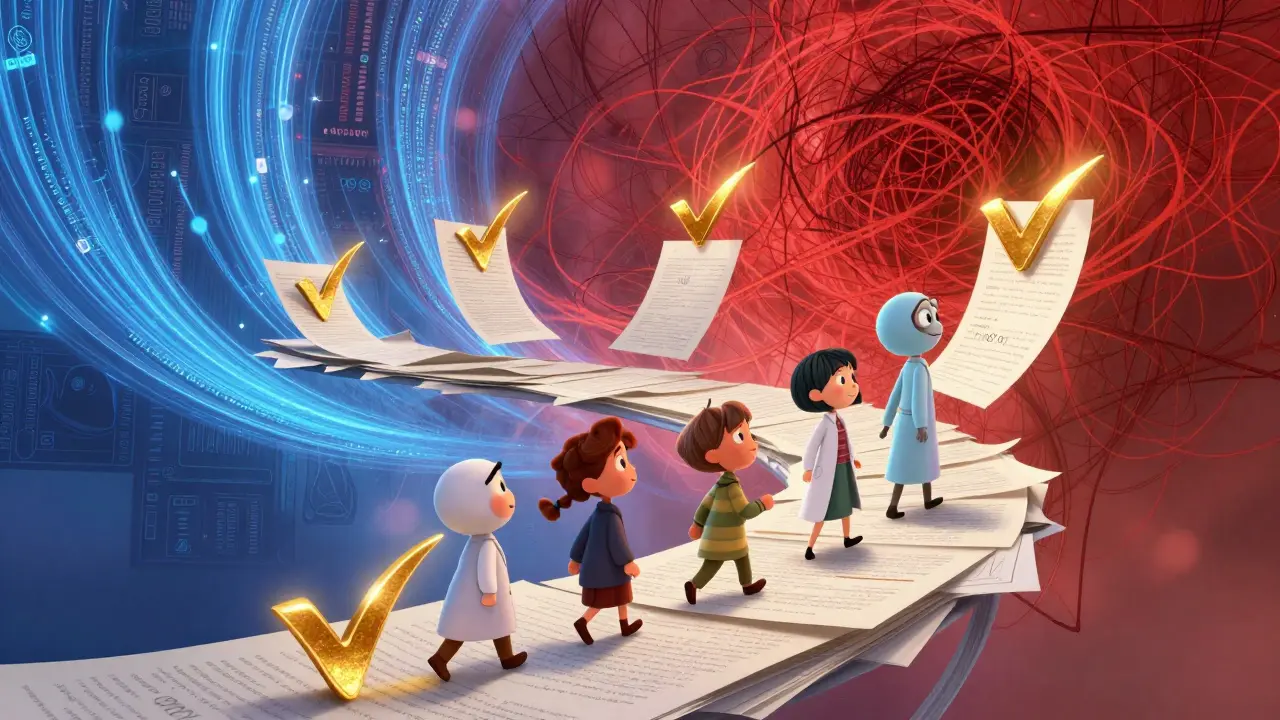 Animated experts navigating a path of transforming documents towards consensus