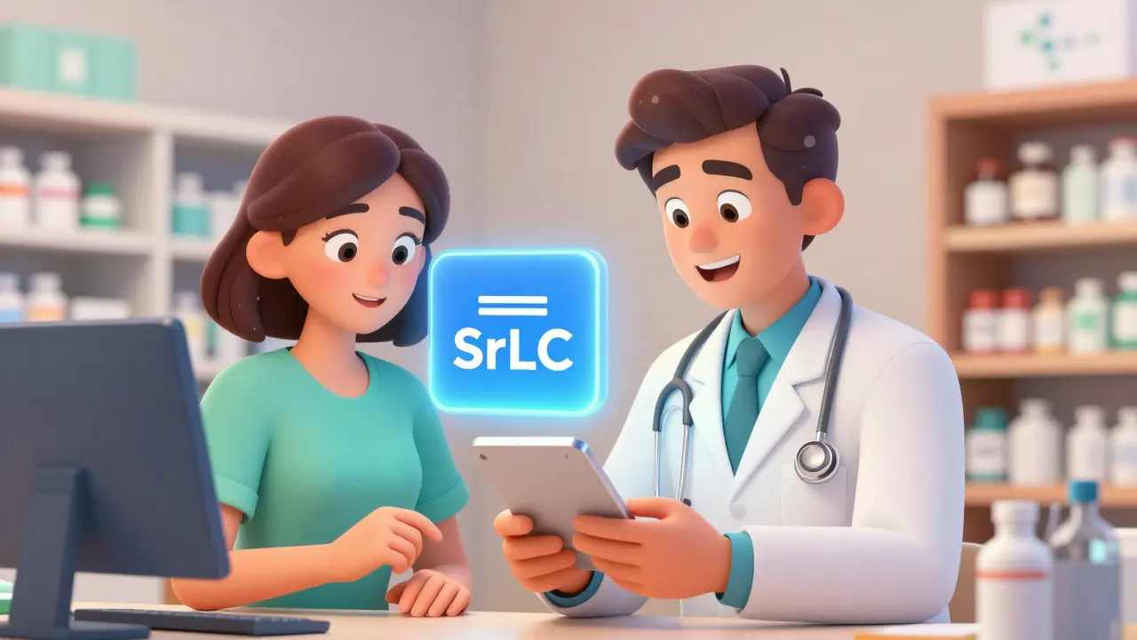 Doctor and pharmacist collaborating while reviewing digital safety updates