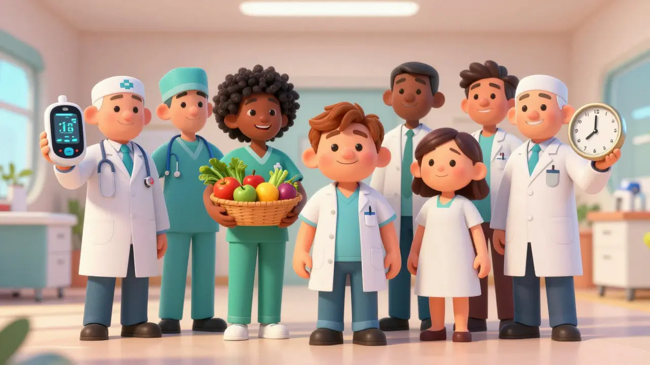 Friendly health guardians promoting integrated diabetes and thyroid care